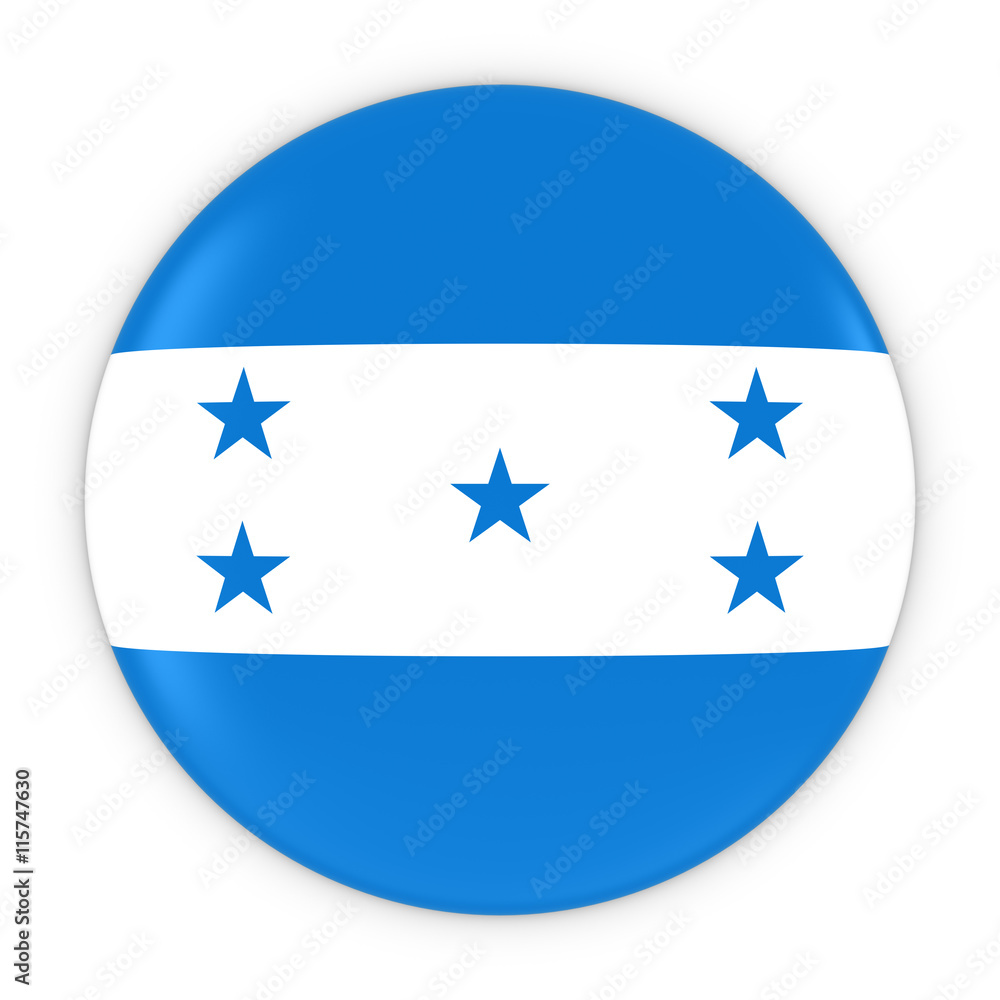 Honduran Flag Button - Flag of Honduras Badge 3D Illustration Honduran Flag Button - Flag of Honduras Badge 3D Illustration