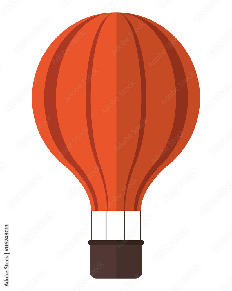 flat design hot air balloon icon vector illustration flat design hot air balloon icon vector illustration