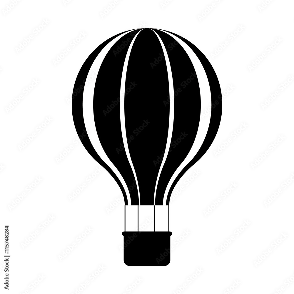 flat design hot air balloon icon vector illustration flat design hot air balloon icon vector illustration