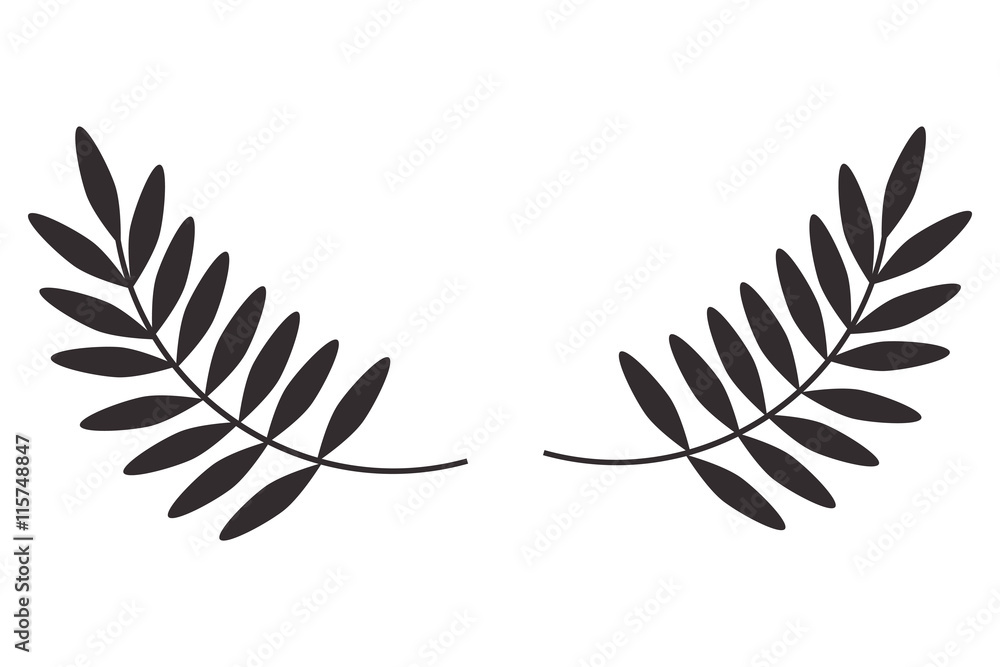 flat design laurel wreath icon vector illustration flat design laurel wreath icon vector illustration