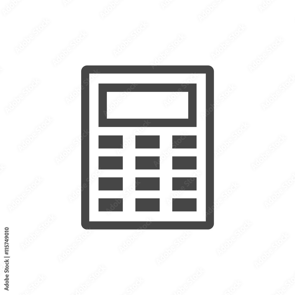 Calculator icon, vector illustration Calculator icon, vector illustration