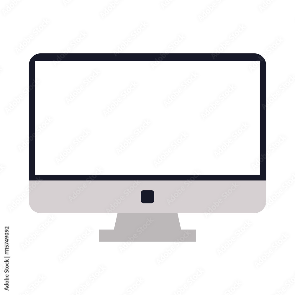 flat design computer monitor icon vector illustration flat design computer monitor icon vector illustration