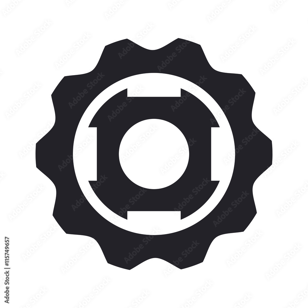 flat design single gear icon vector illustration flat design single gear icon vector illustration