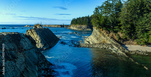 Cape Arago lighthouse panorama