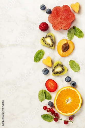 Fototapeta Naklejka Na Ścianę i Meble -  Various berries and fruits