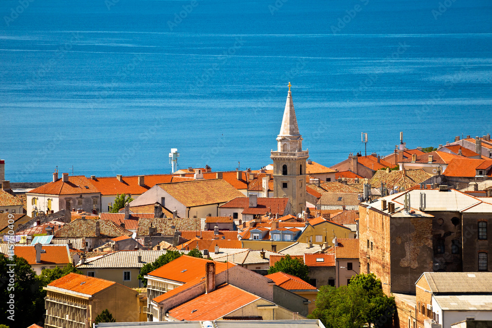 Town of Senj rooftops and waterfront
