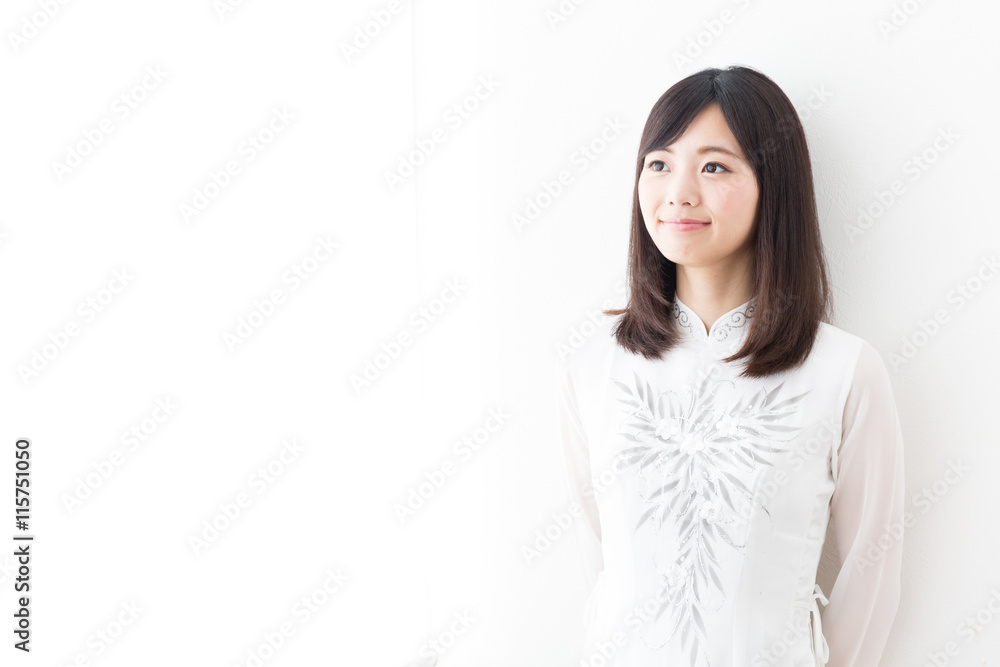 portrait of young asian woman wearing ao dai portrait of young asian woman wearing ao dai