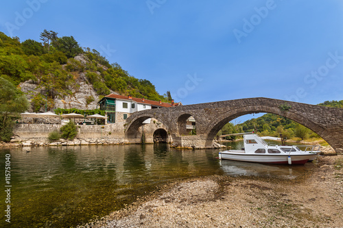 Old Bridge in Rijeka Crnojevica River near Skadar Lake - Montene
