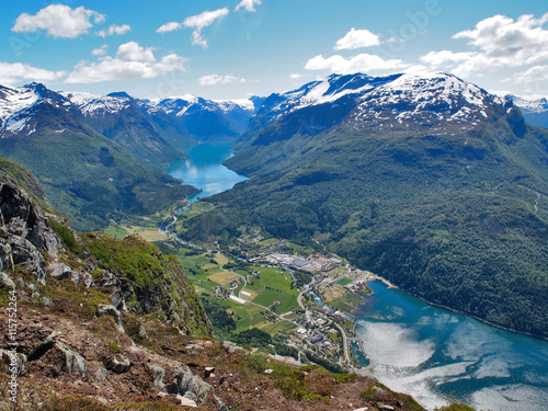 Loen, the views of the Nordfjord landscape - Loen Skylift - Travelling in Norway. It also the view from the ferrata. 