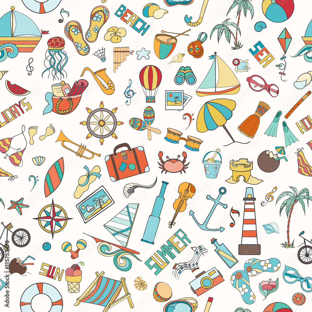 Summer seamless pattern Summer seamless pattern