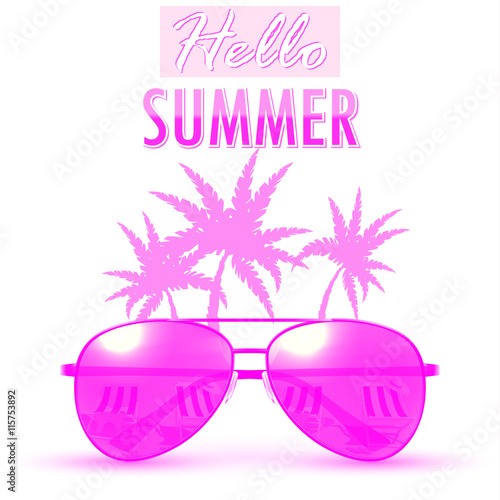 Hello Summer. Summer background/banner. Vector Illustration