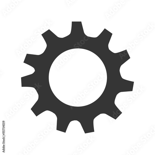 Gear,cog, or wheel icon in black and white , vector illustration graphic design.