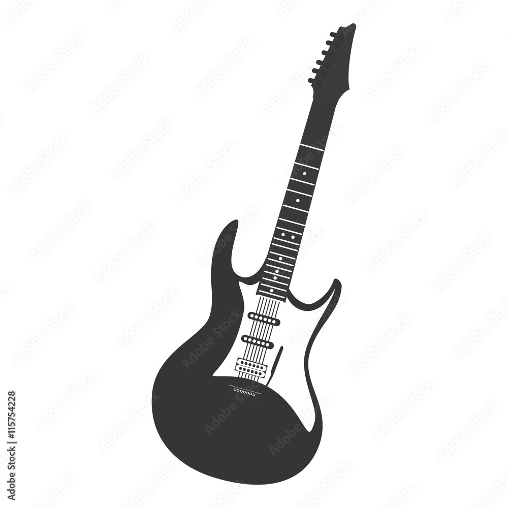 Music instrument in black and white , vector illustration graphic.