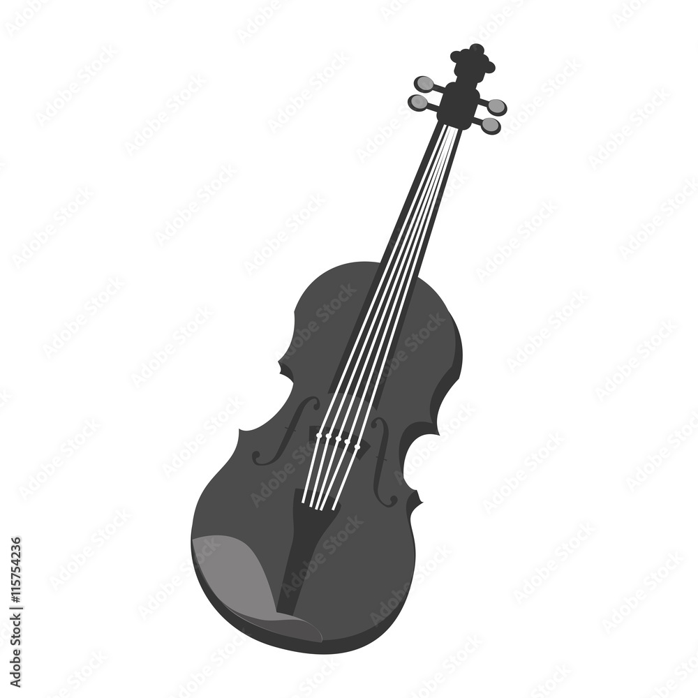 Music instrument in black and white , vector illustration graphic.