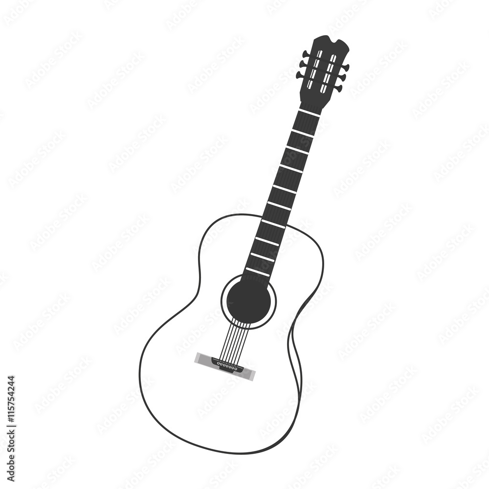 Music instrument in black and white , vector illustration graphic. Music instrument in black and white , vector illustration graphic.