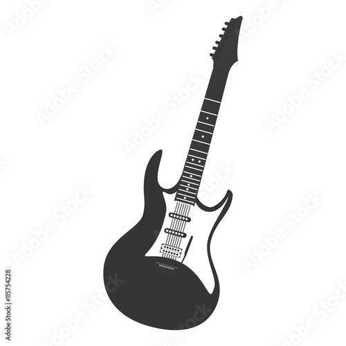 Music instrument in black and white , vector illustration graphic.