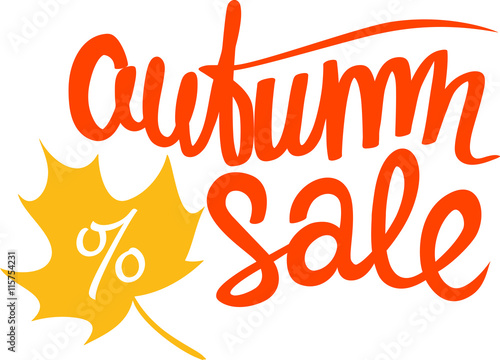 Autumn Sale. Lettering. Seasonal discounts