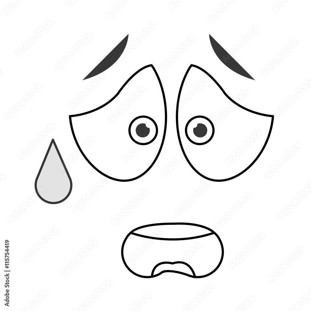 flat design worried emoticon face icons vector illustration flat design worried emoticon face icons vector illustration
