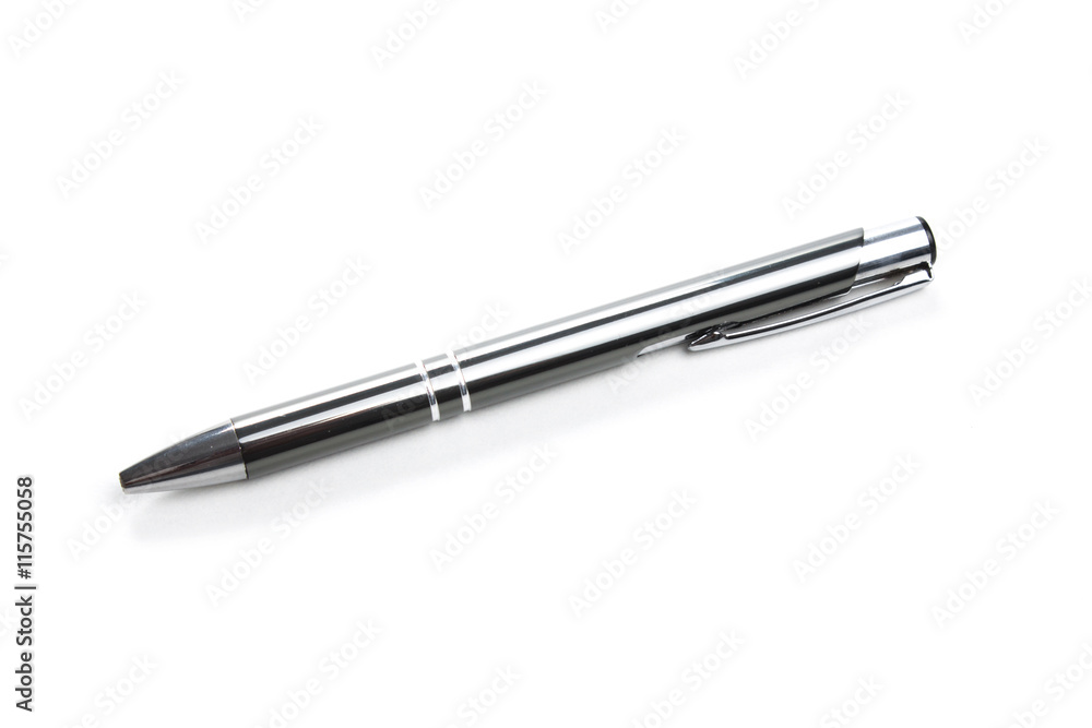 Black luxury pen mockup isolated on a white background. Nice pen Black luxury pen mockup isolated on a white background. Nice pen