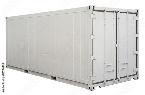Shiping container isolated. Clipping path included.