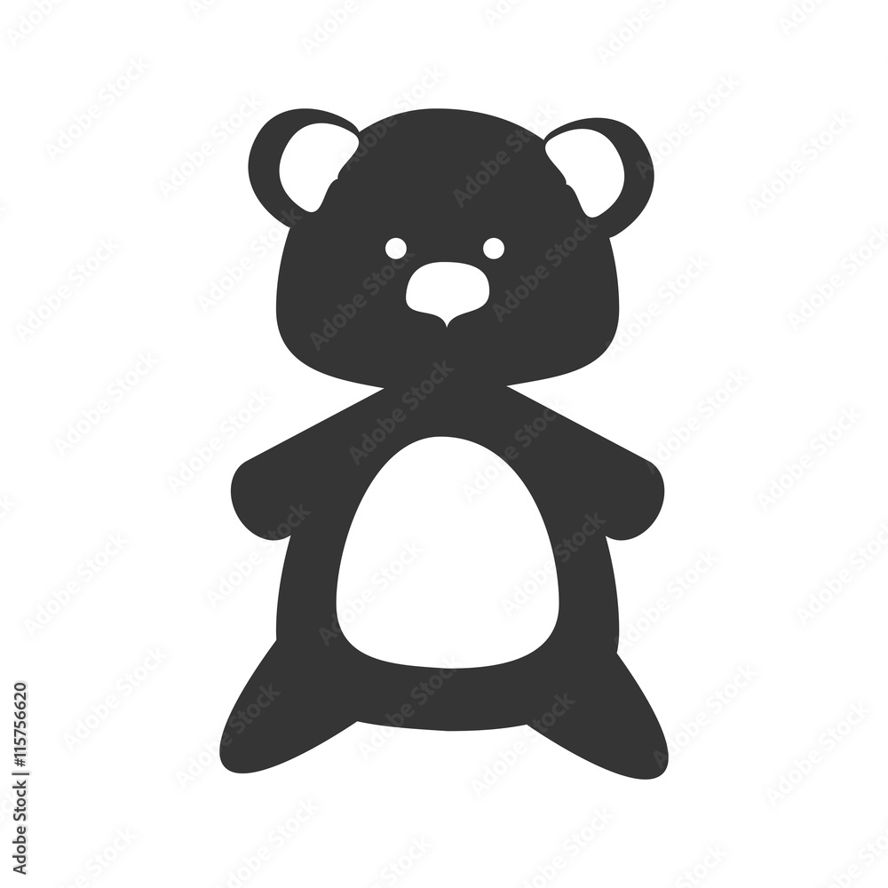 Fototapeta premium Toy for little kids isolated flat icon, vector illustration graphic design.