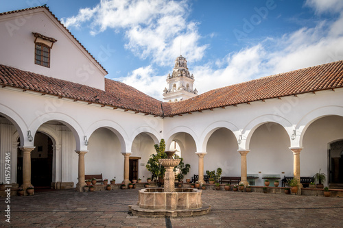 Courtyard in city of Sucre, Bolivia