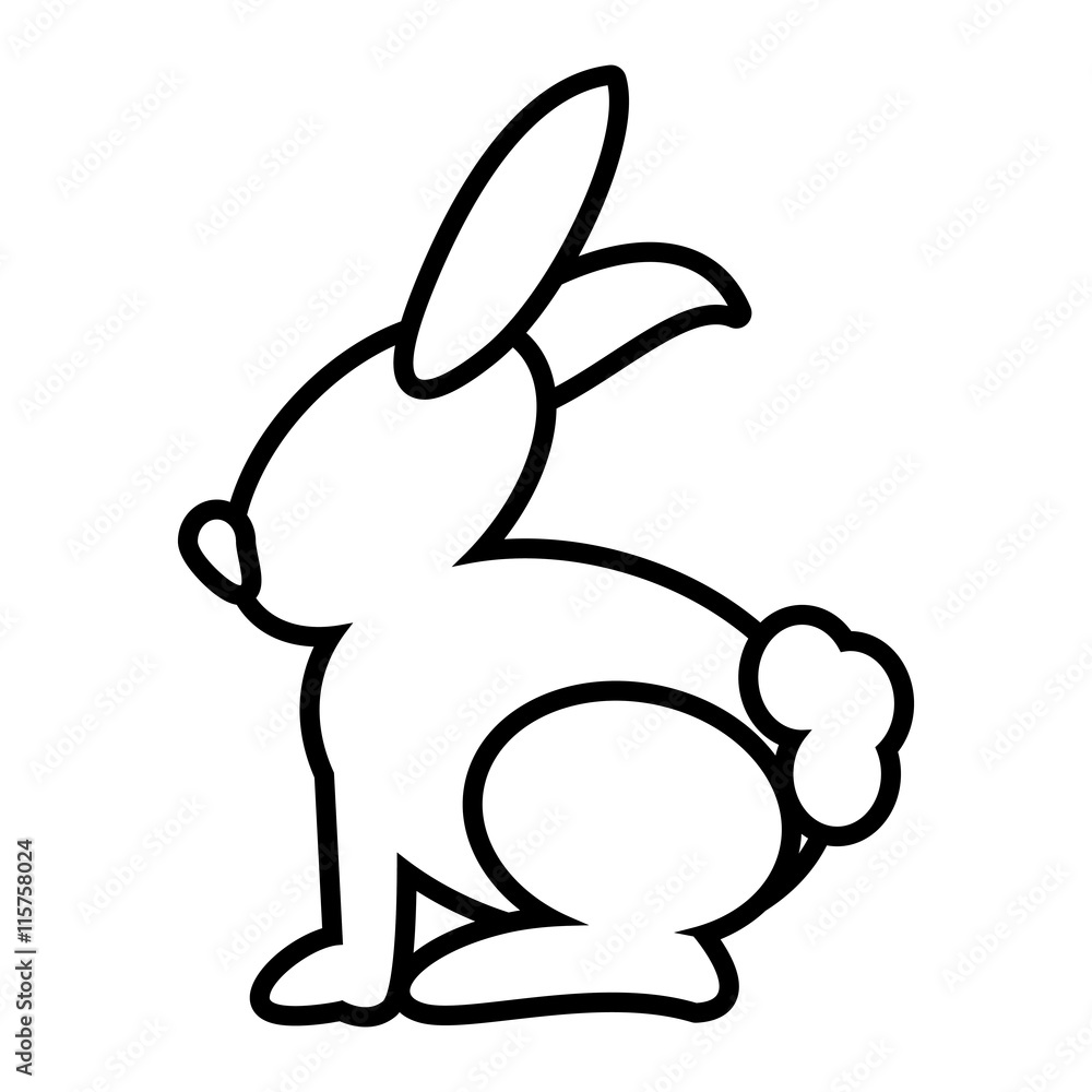 Rabbit cute pet graphic design, vector illustration isolated icon. Rabbit cute pet graphic design, vector illustration isolated icon.
