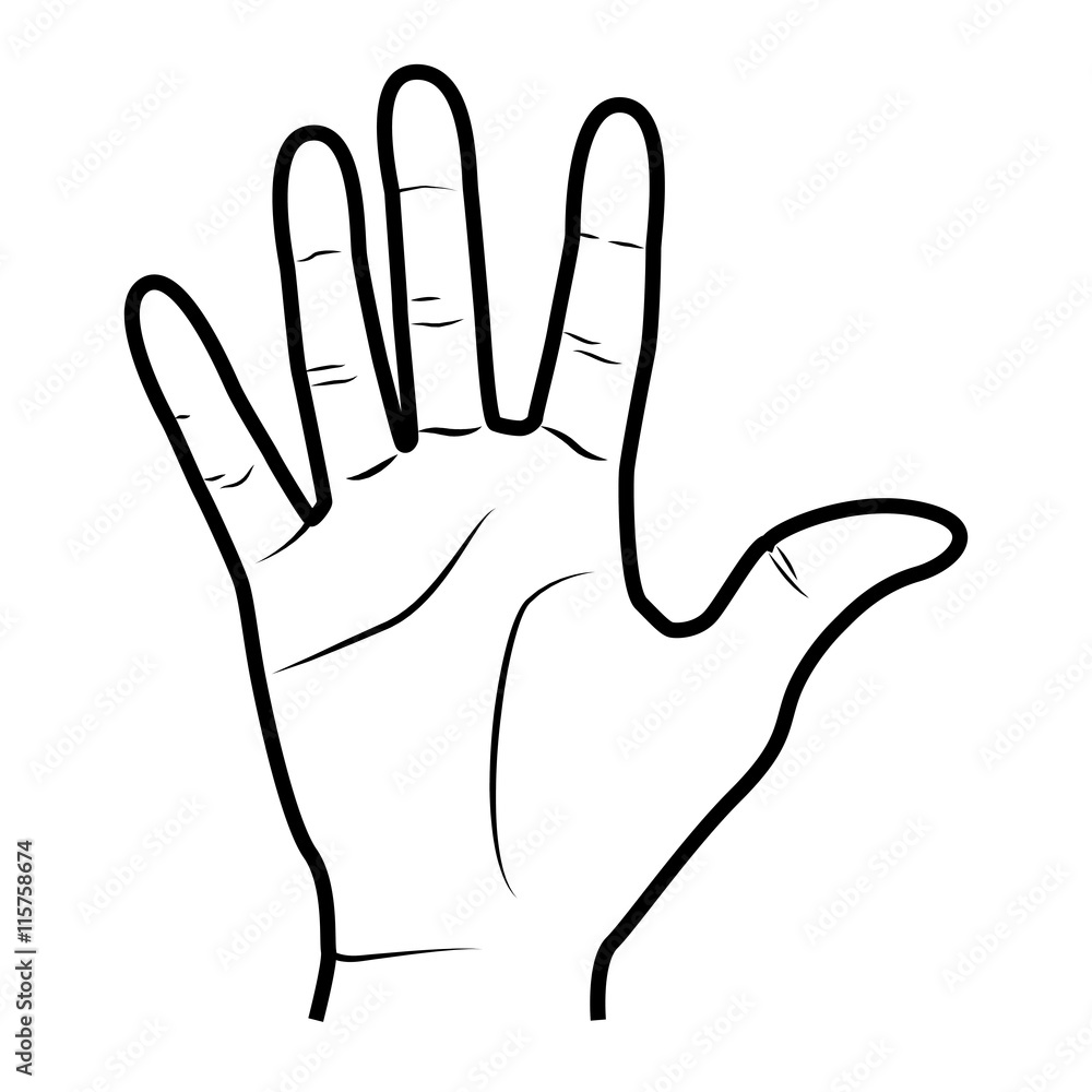 Hand simbolizing a gesture, isolated flat icon vector illustration. Hand simbolizing a gesture, isolated flat icon vector illustration.