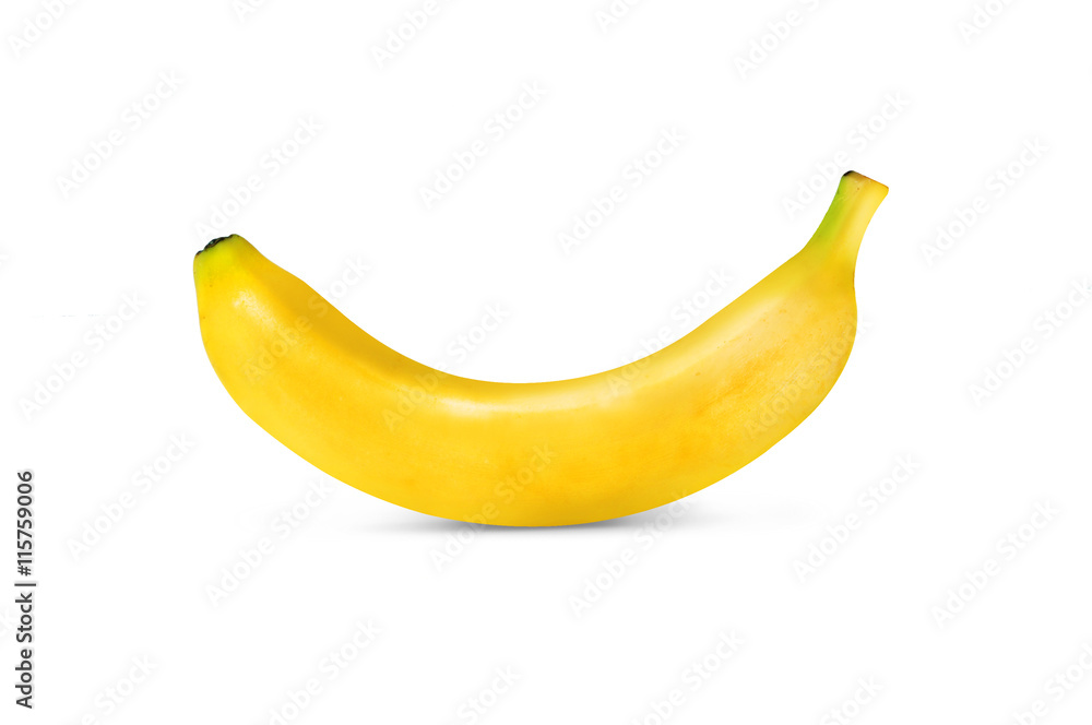 One banana isolated on white background. isolated One banana isolated on white background. isolated