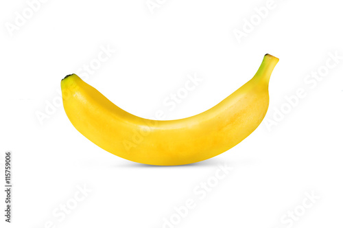 One banana isolated on white background. isolated