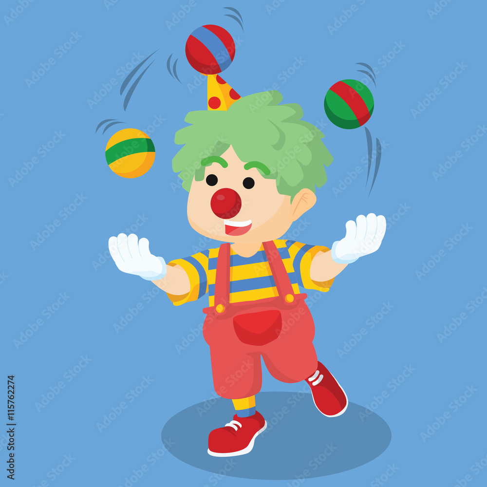 A clown juggling 're Playing - obrazy, fototapety, plakaty 