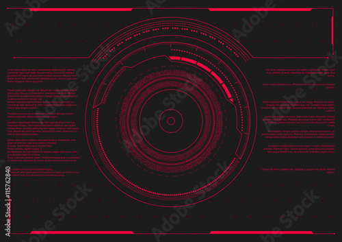 Sci Fi Futuristic User Interface. HUD. Menu Button. Vector Illustration