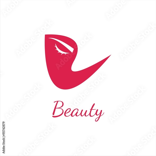 pink abstract salon logo