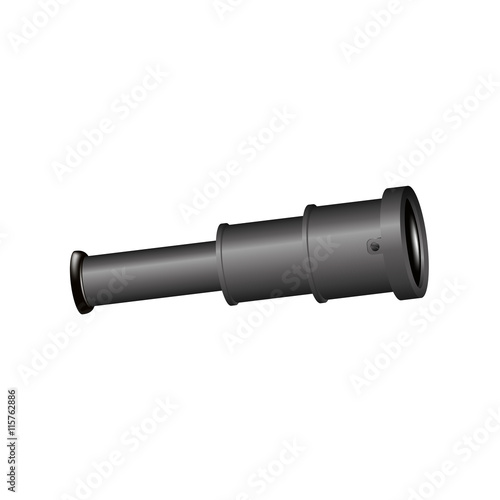Vintage spyglass in dark design 