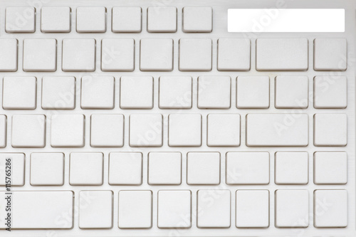 close up of a white computer keyboard