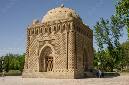 The Samanid mausoleum in the Park, Bukhara, Uzbekistan. UNESCO world Heritage