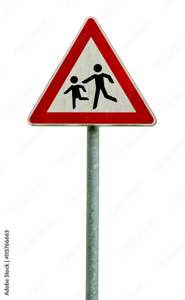 Vorsicht Kinder auf der Strasse