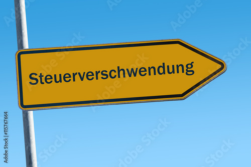 Schild 65 - Steuerverschwendung photo