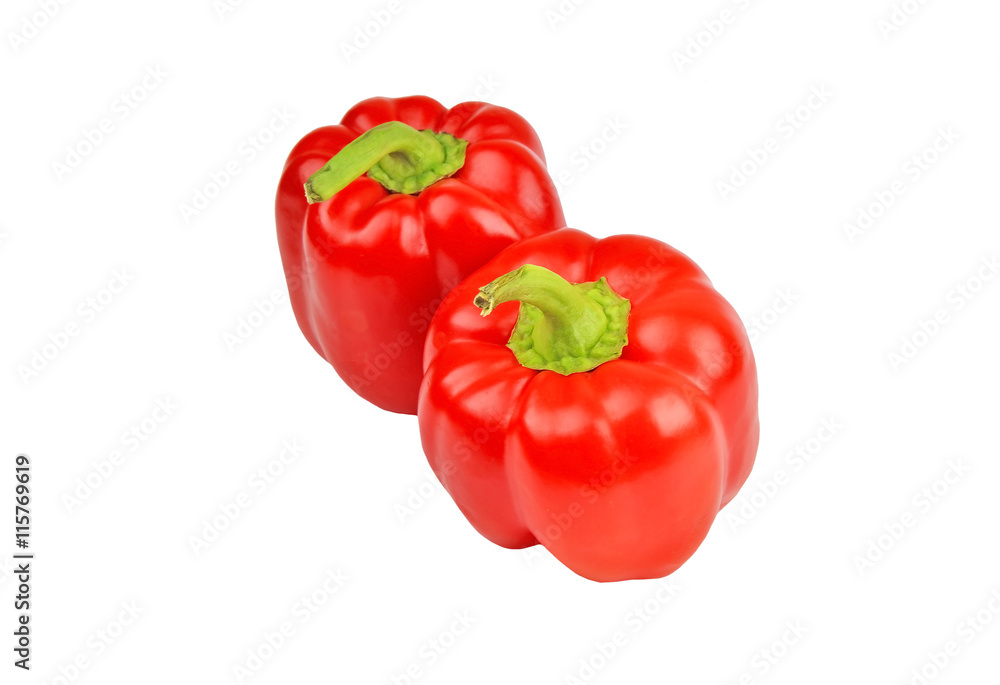 Red pepper on white Red pepper on white