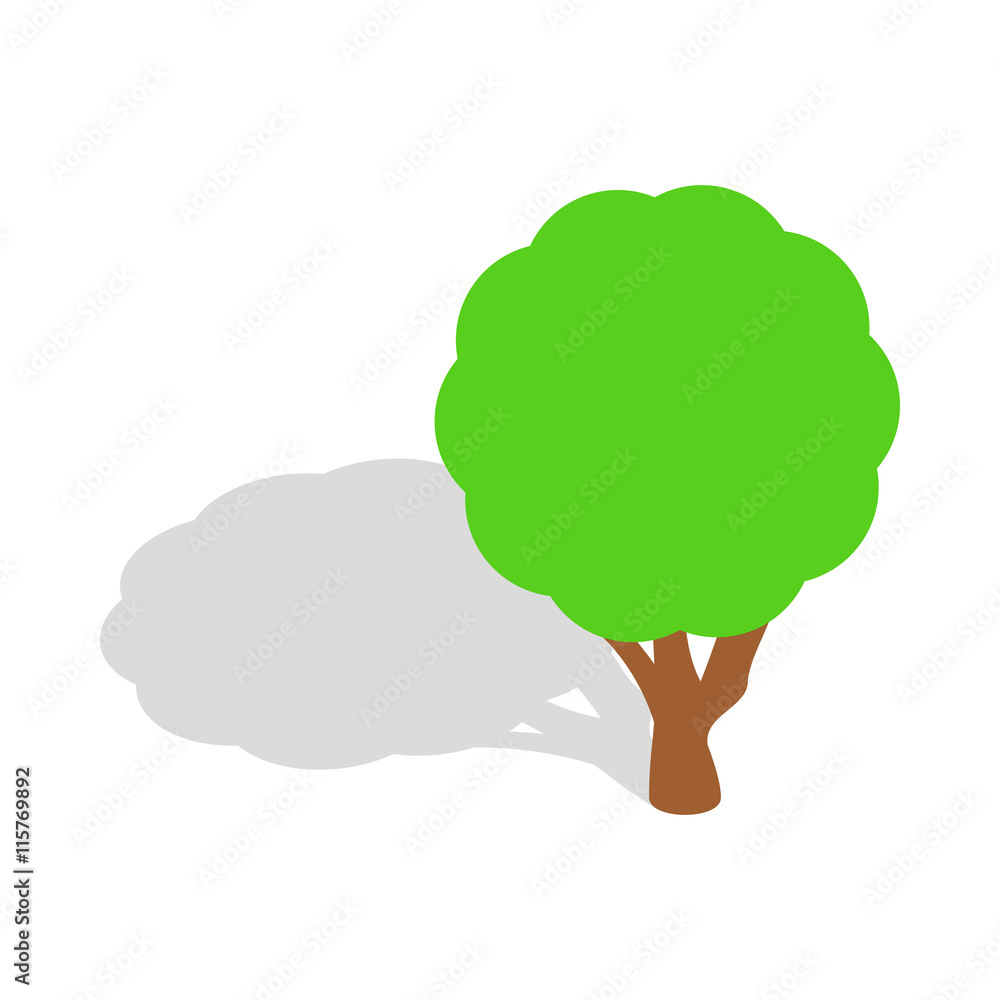 Tree icon in isometric 3d style isolated vector illustration Tree icon in isometric 3d style isolated vector illustration