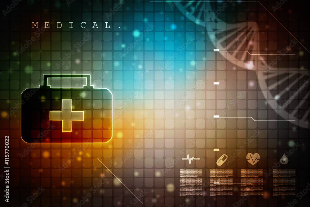 Obraz premium Digital illustration DNA structure