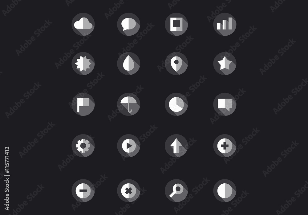 Icons design tample . Mixed media Icons design tample . Mixed media
