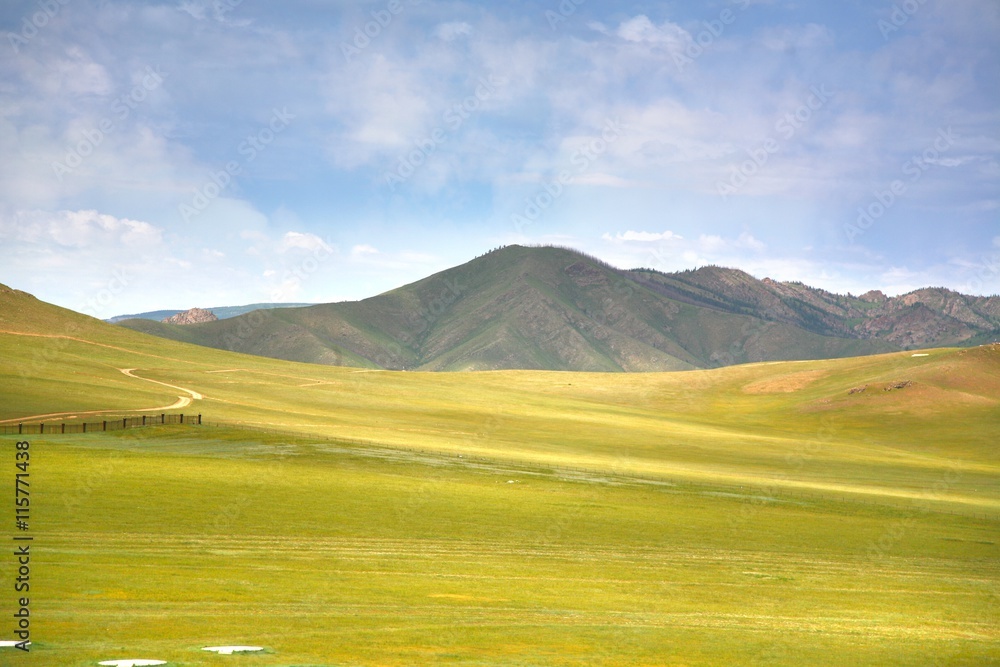  The ger camp  in a large meadow at Ulaanbaatar , Mongolia