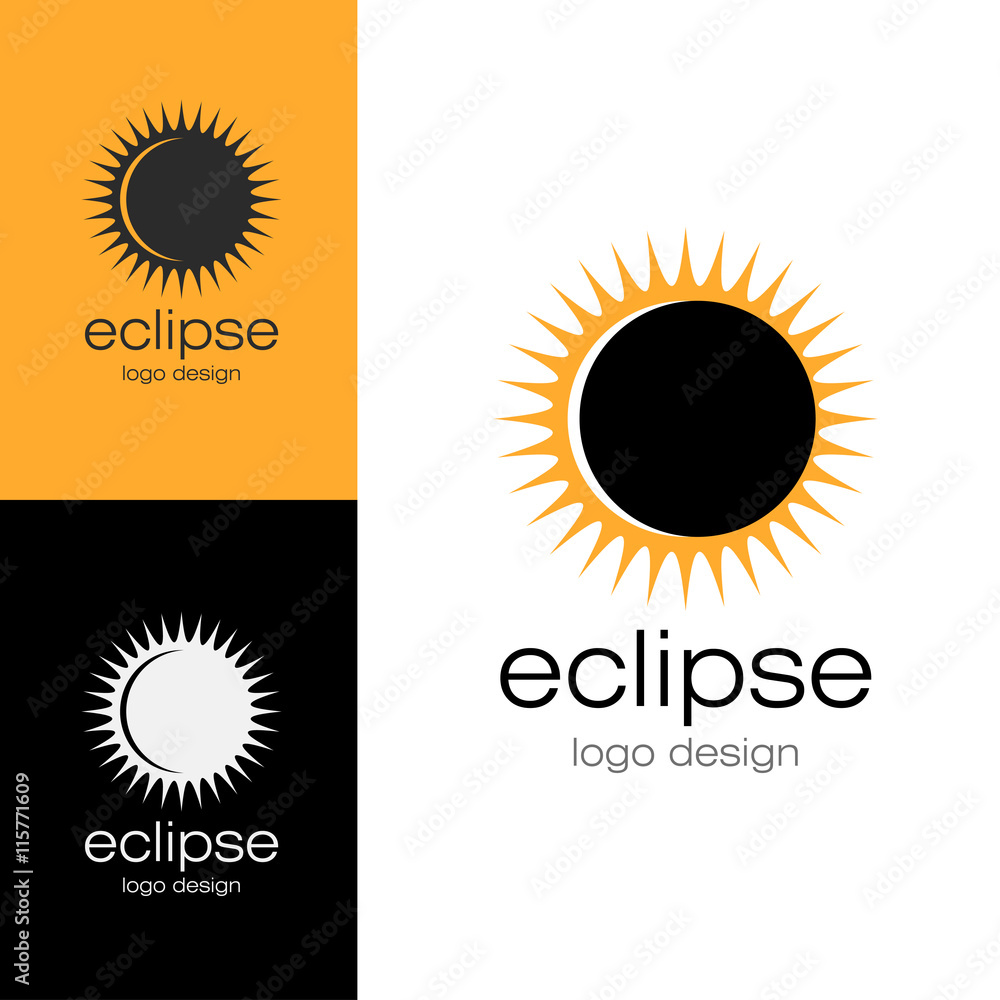Logo design Eclipse, vector EPS10 Stock Vector Adobe Stock