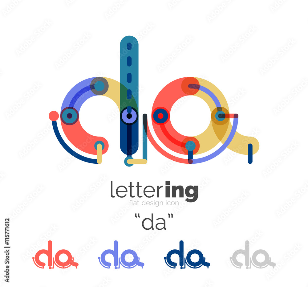 Fototapeta premium Linear business logo letter