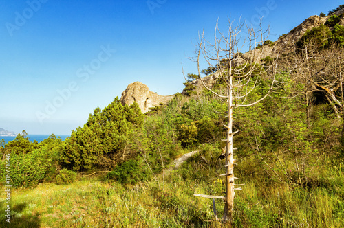 Природный заповедник Караул-Оба, полуостров Крым, город Судак, побережье Черного моря