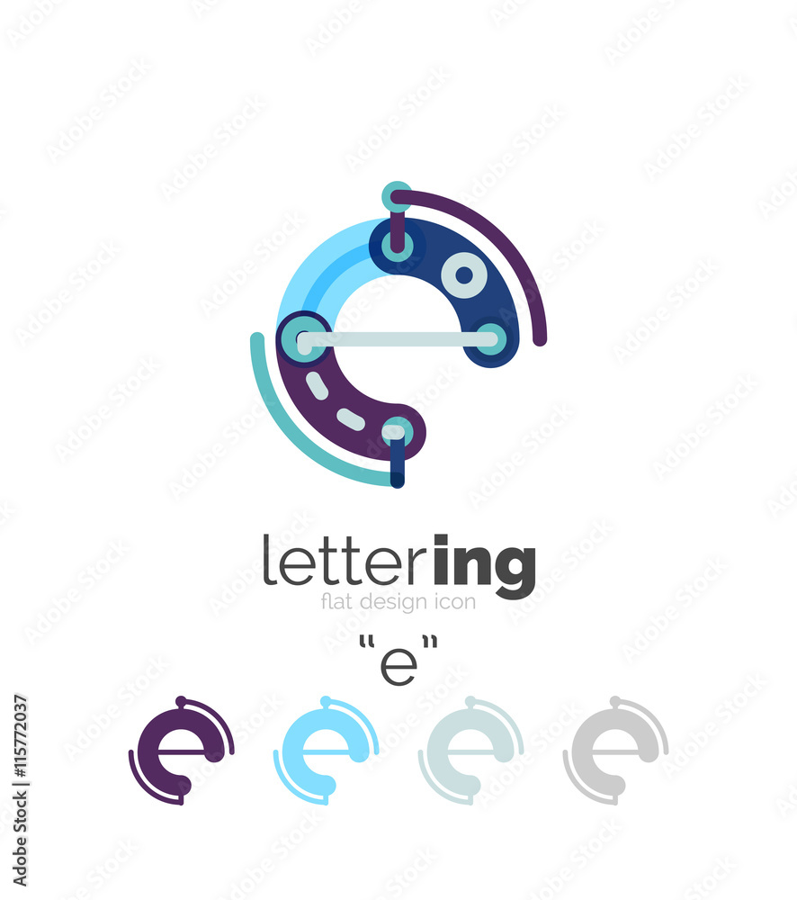 Letter logo line concept