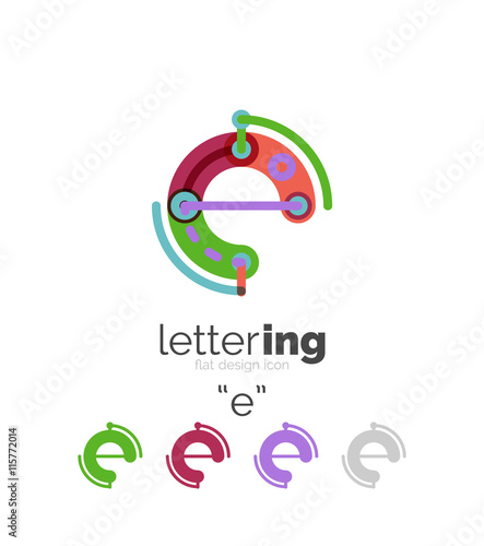 Letter logo line concept