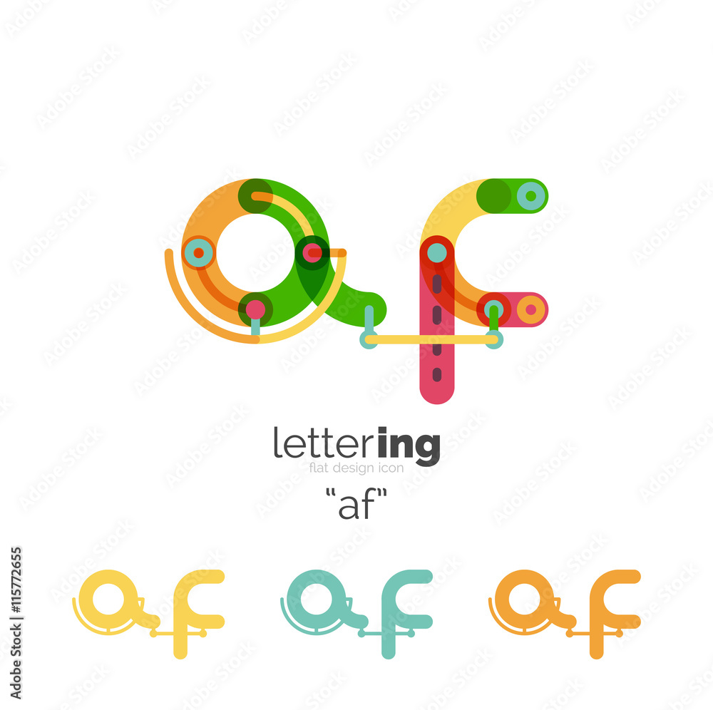Fototapeta premium Alphabet letter font logo business icon