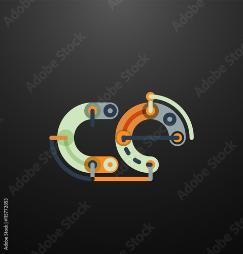 Company branding logo of initial letters